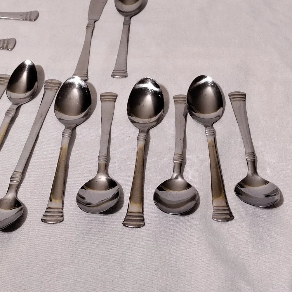 Cambridge Codie Stainless Flatware Lot of 25 Pieces (spoons, serving etc)